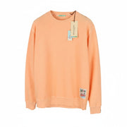 SCOTCH & SODA Men Sweatshirt L Orange Punch Garment Dyed Crew Neck Pull On