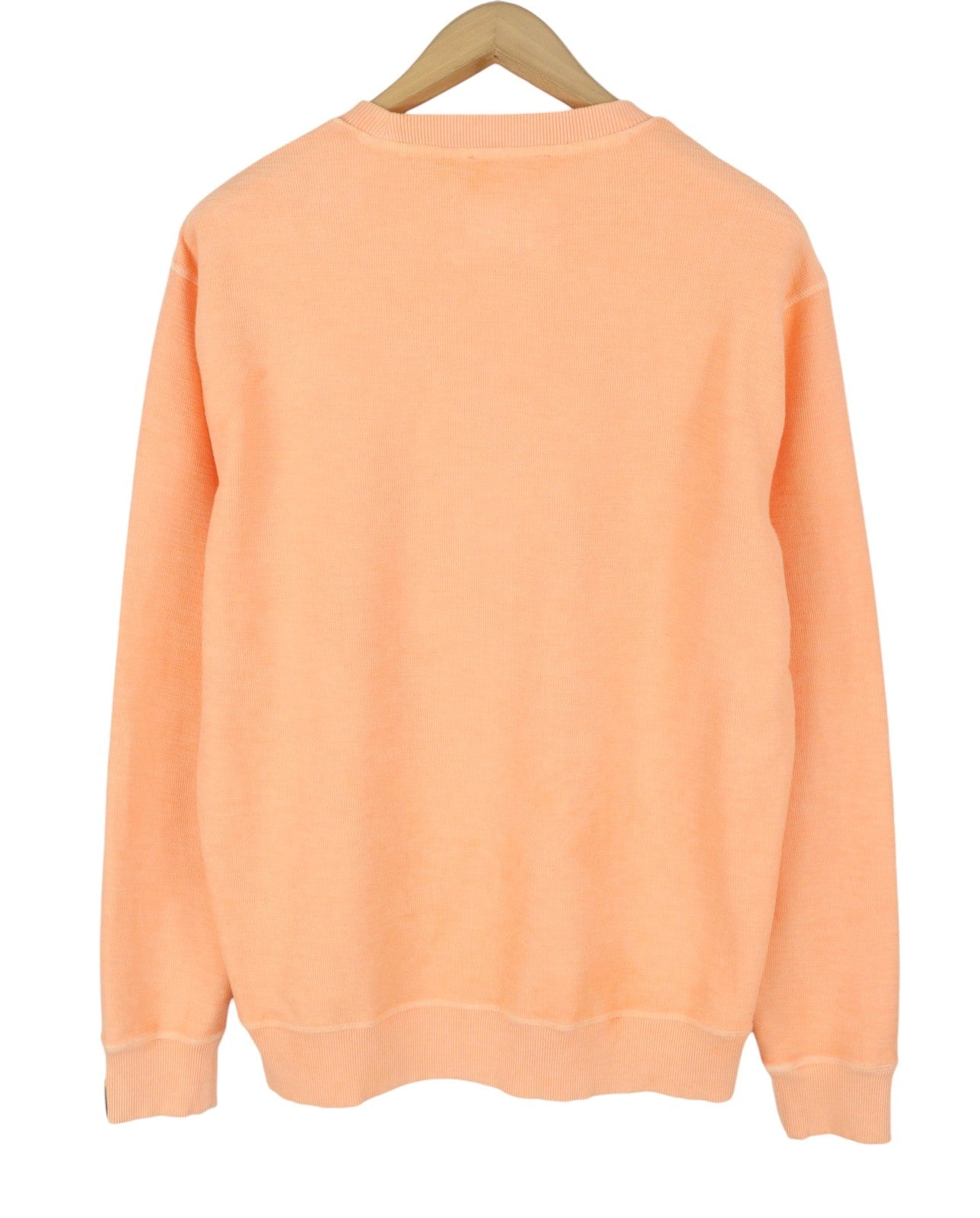SCOTCH & SODA Men Sweatshirt L Orange Punch Garment Dyed Crew Neck Pull On