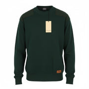 SCOTCH & SODA Men Jumper M Dark Green Crew Neck Shoulder Patches Pull On