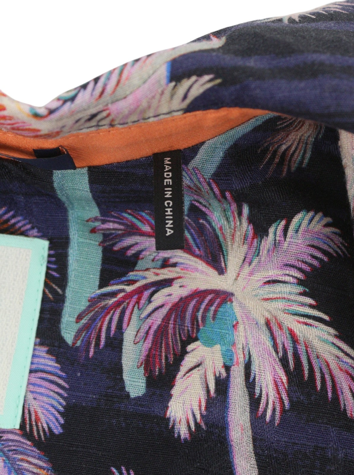 SCOTCH & SODA Men Blazer XL Dark Blue Palm Tree Print Notch Lapel Thin