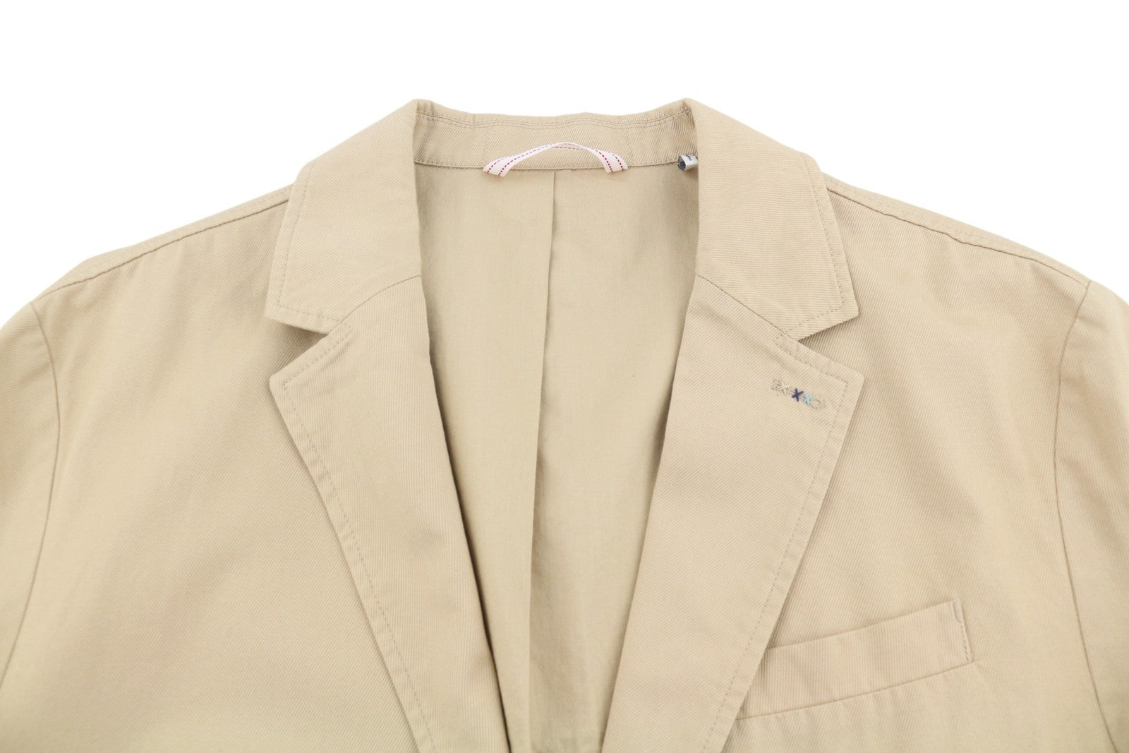 SCOTCH & SODA Men Blazer L Beige Half Lined Notch Lapel Single Breasted