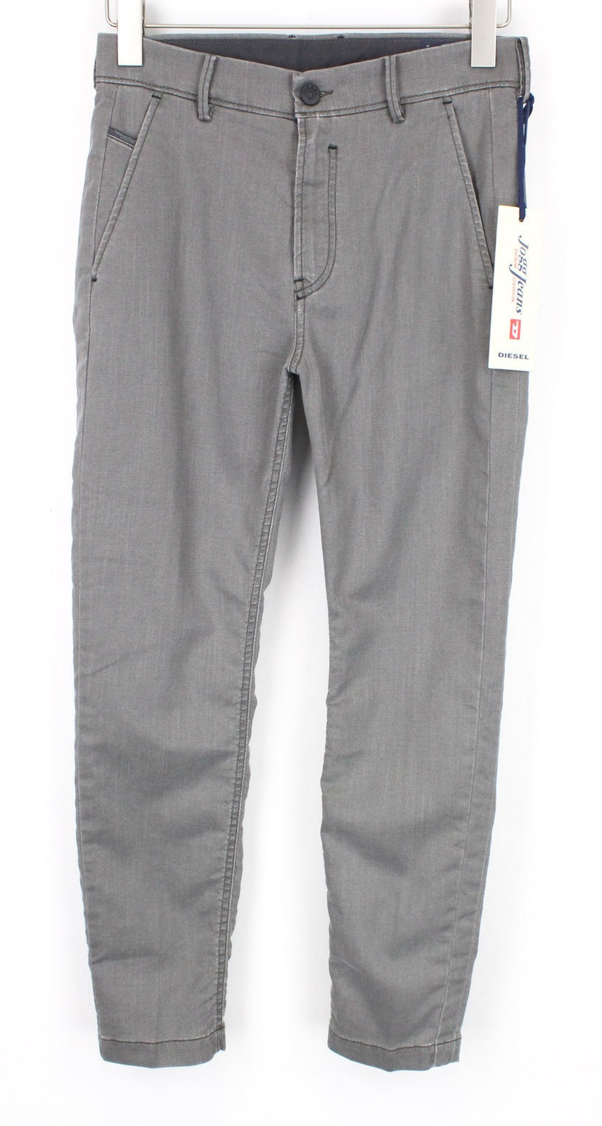 DIESEL Chino-M-NE 0685E Men Jeans W26 Sweat Jogg Slim Grey Cotton Stretch