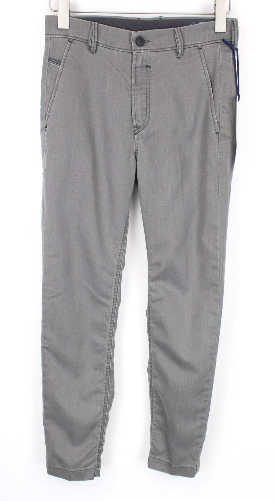 DIESEL Slim-Chino-M-NE 0685E Men Trousers W26 Grey Jogg Sweat Stretch Slim Fit