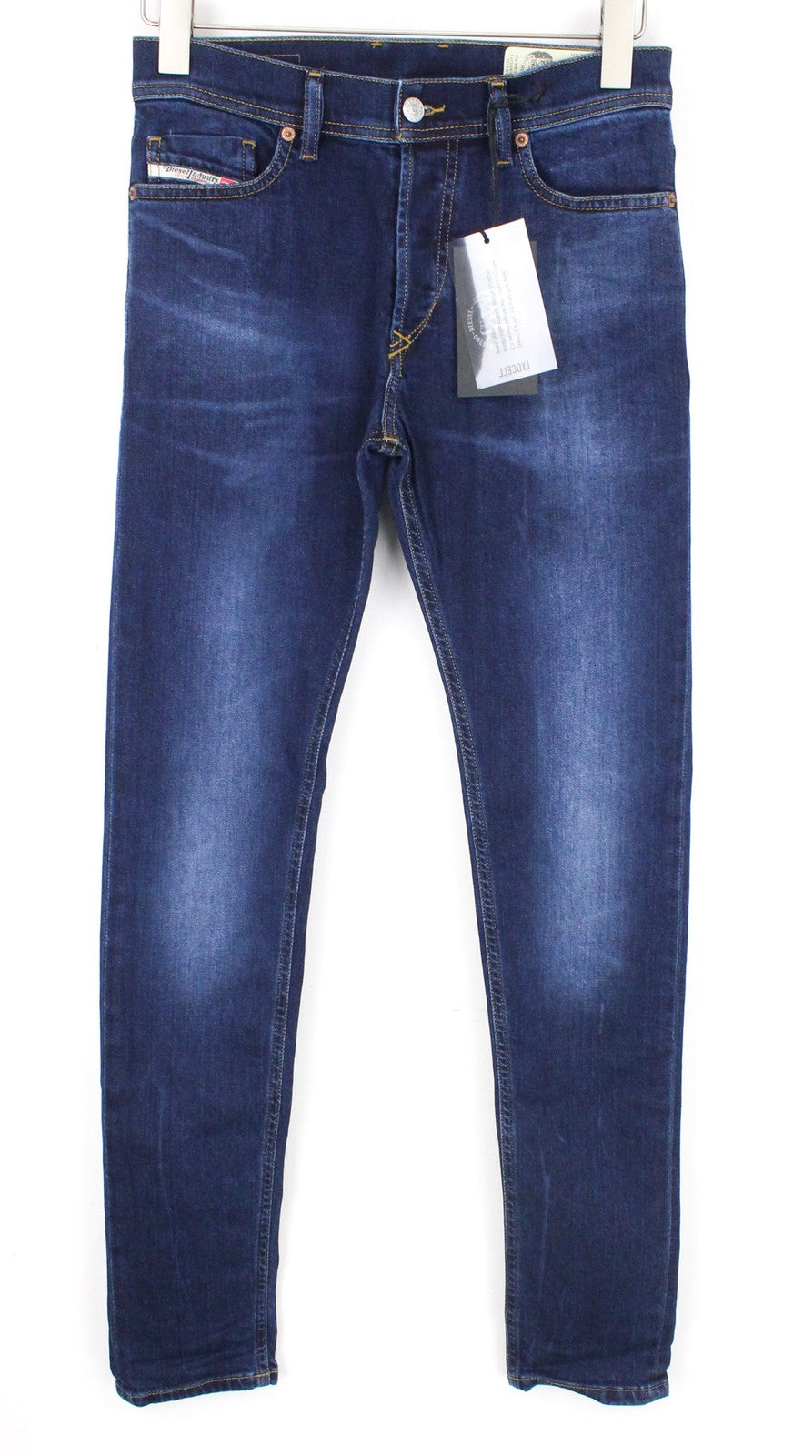 DIESEL Tepphar-X 083AT Men Jeans W26/L32 Blue Stretch Slim Carrot Fit Buttoned