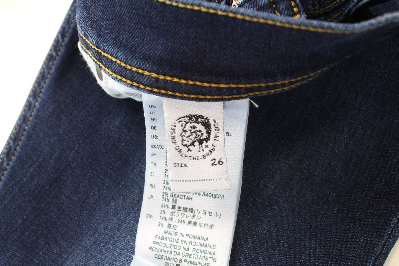 DIESEL Tepphar-X 083AT Men Jeans W26/L32 Blue Stretch Slim Carrot High Waist