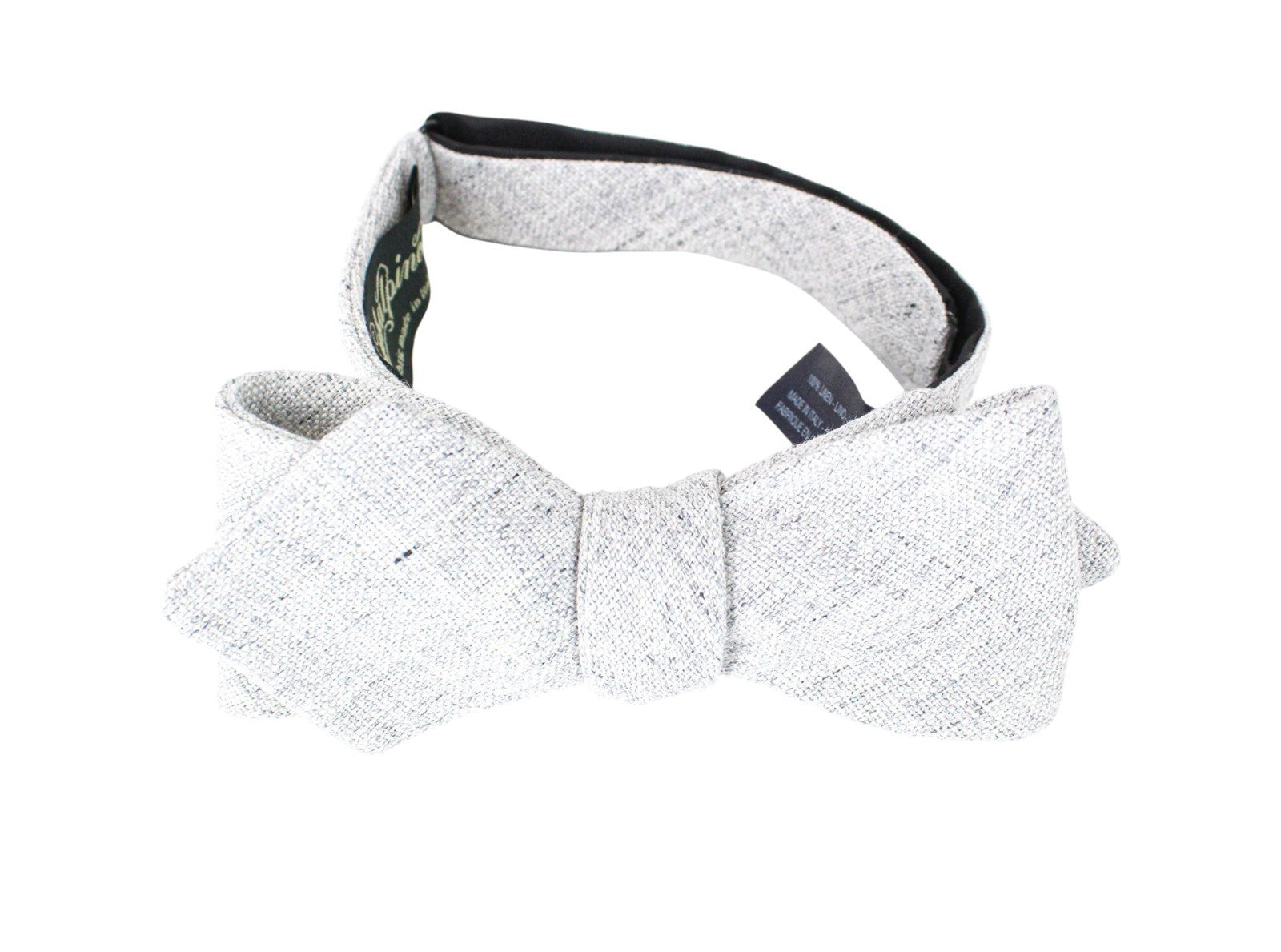 SUITSUPPLY Men Bowtie 45 cm Light Grey Pure Linen Classic Butterfly