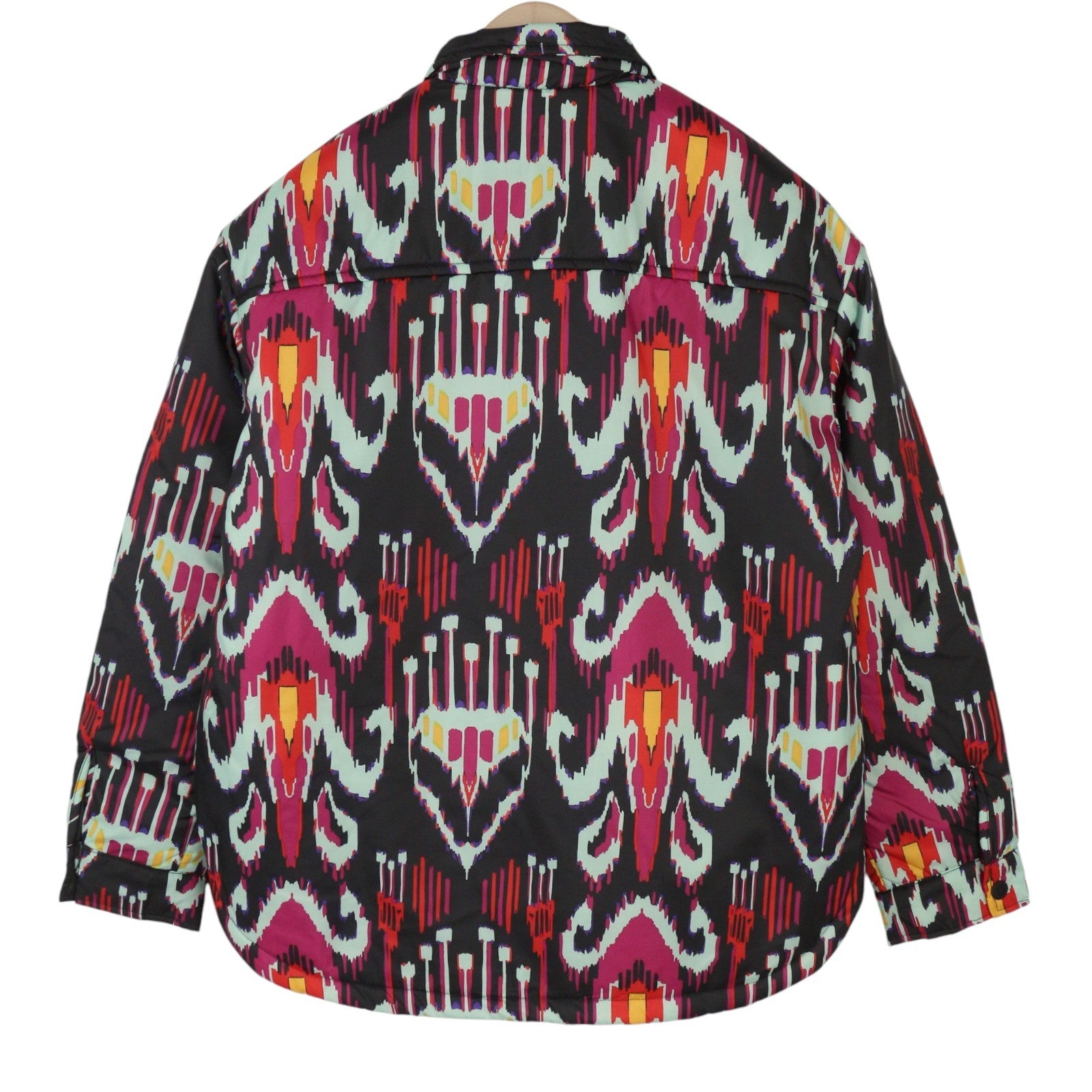 DESIGUAL Eliot Women's Jacket L Bright Abstract Print Padded Snap Front Coat