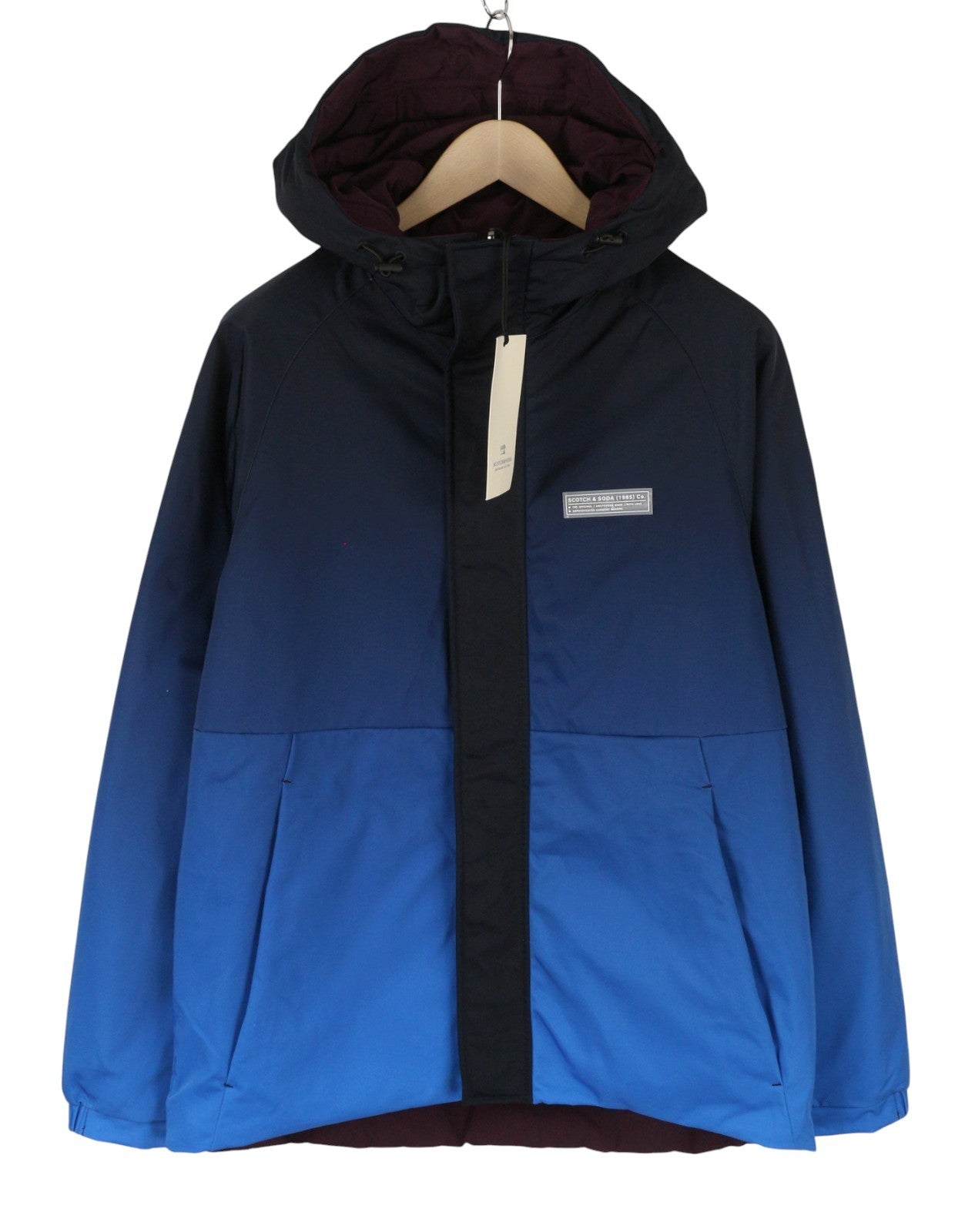 SCOTCH & SODA Men's Jacket M Reversible Hooded Padded Full Zip Pockets Coat