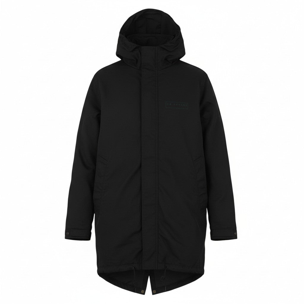 SCOTCH & SODA Men's Jacket M Black Double Hood Light Mid-Length Parka