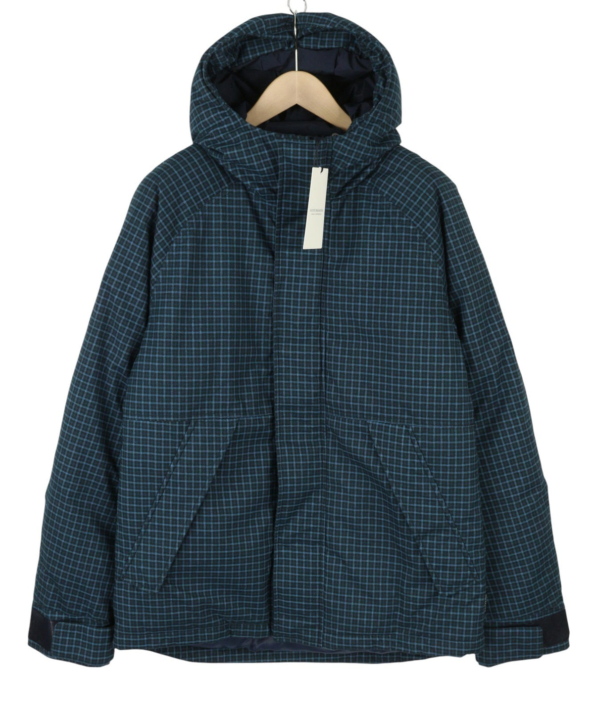 Blaue Polyesterjacke