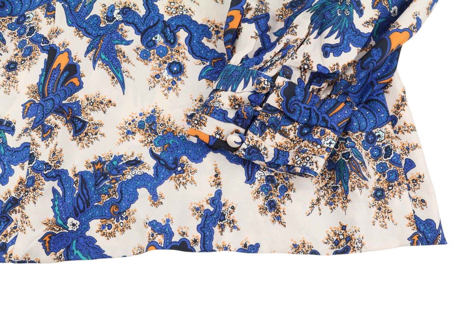 SANDRO Carna Women's Dress 36 S Silk Floral Long Sleeve Midi RRP795
