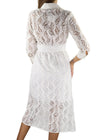 White Polyester Dress