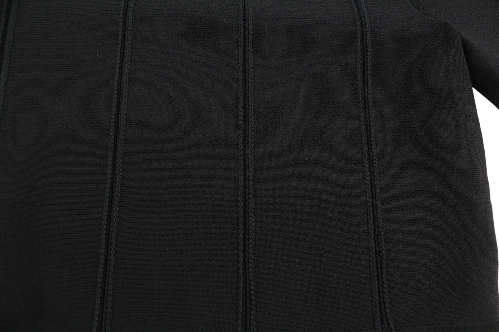 SANDRO Caline Women's Dress 40 L Black Contrast Trim Flared Sleeve Mini