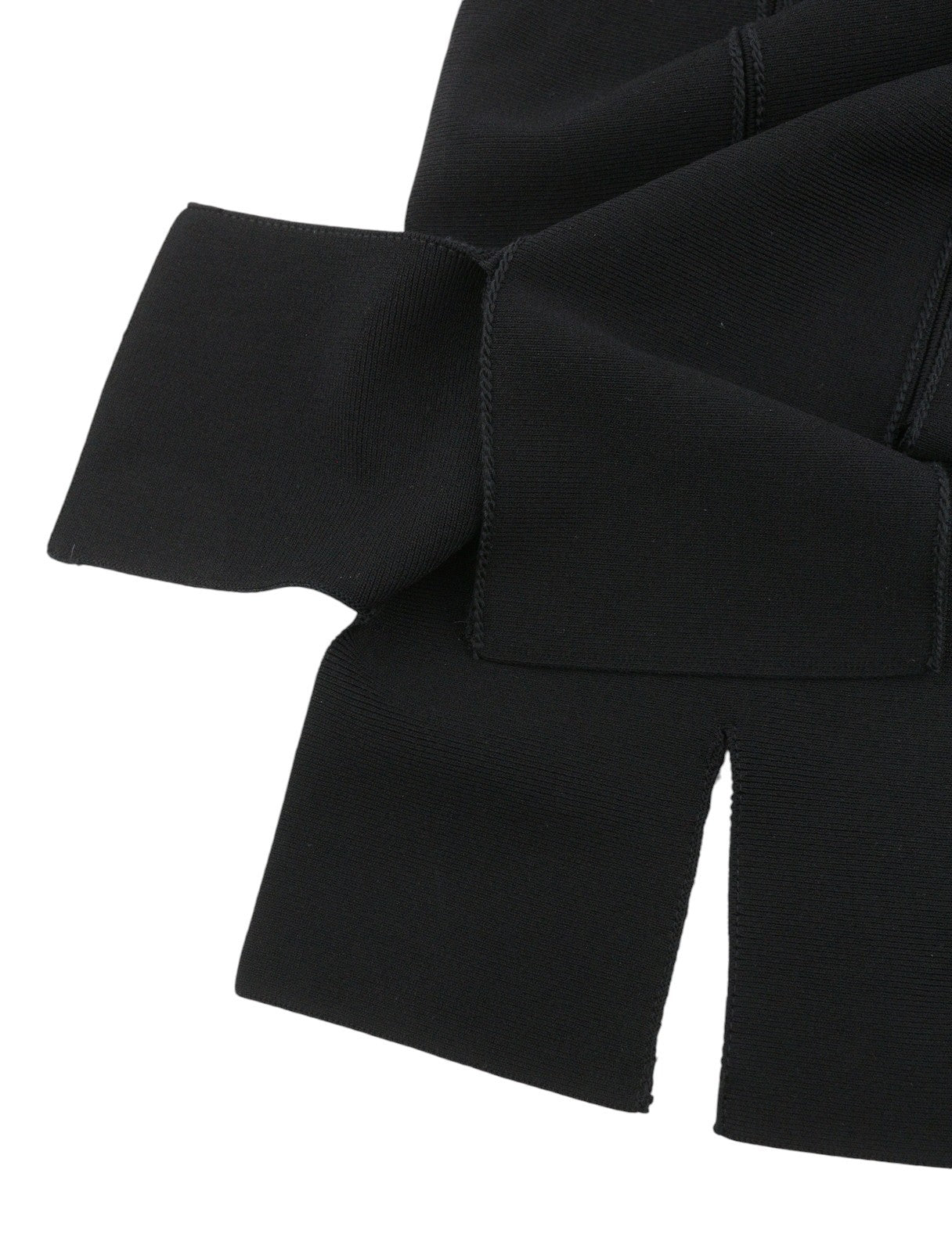SANDRO Caline Women's Dress 40 L Black Contrast Trim Flared Sleeve Mini