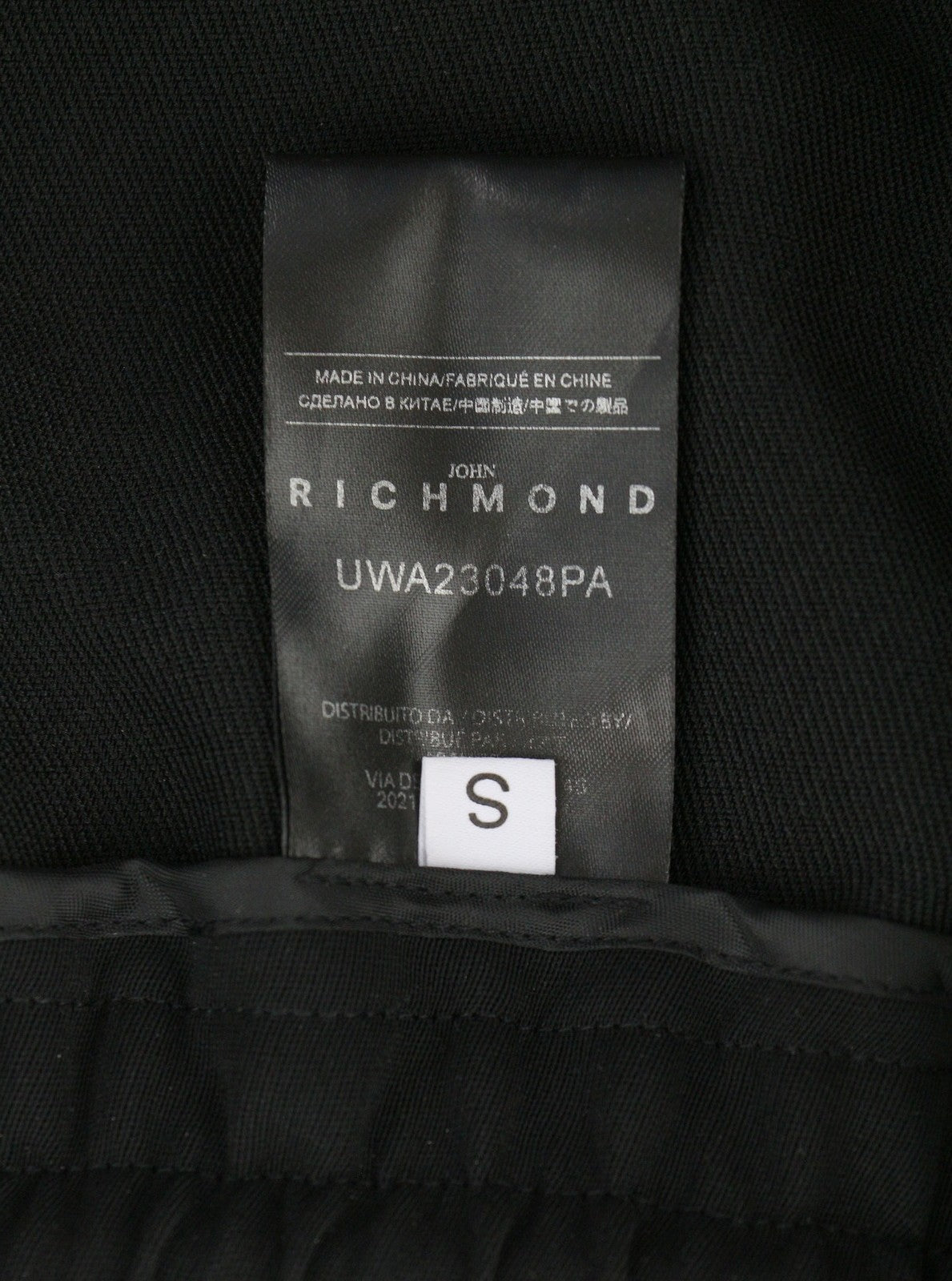 JOHN RICHMOND Women Trousers S W28 Black Drawstring Waist Bootcut Sweatpants