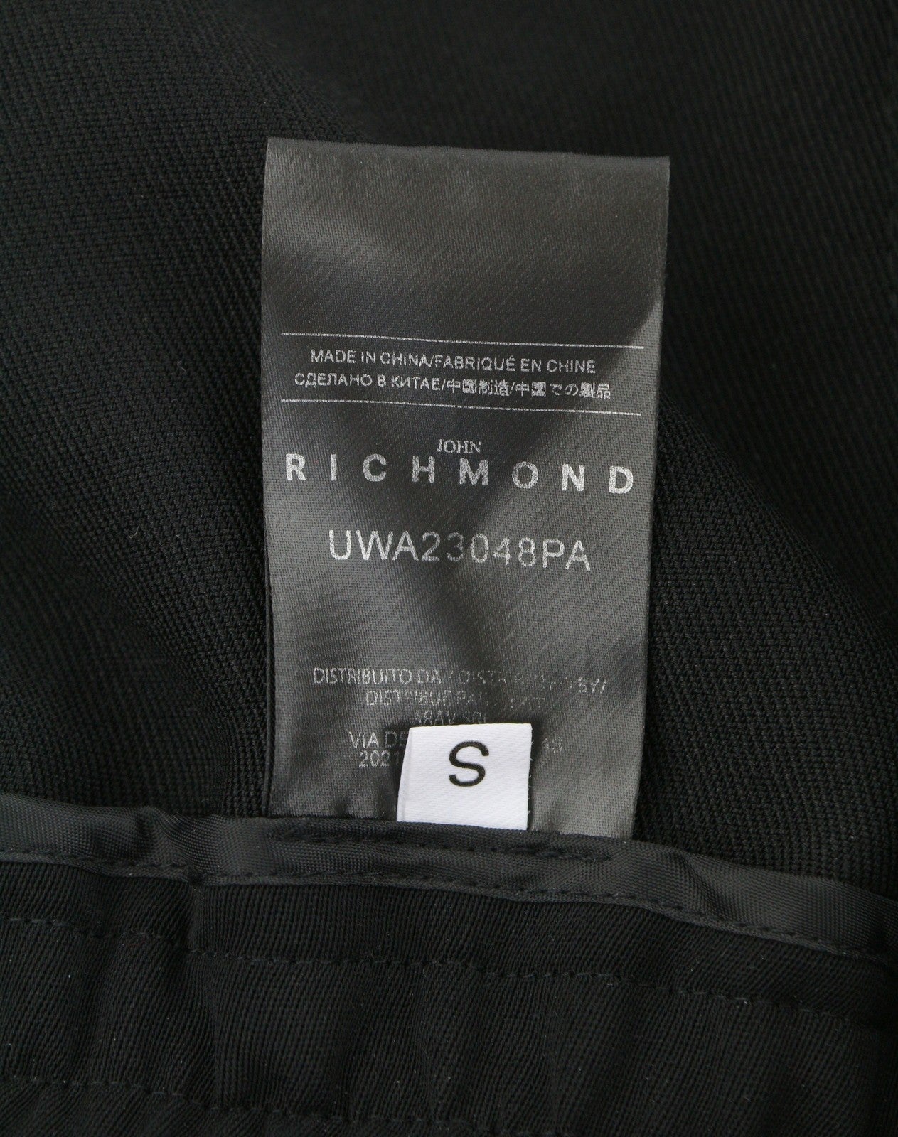 JOHN RICHMOND Women Trousers S W28 Black Drawstring Waist Bootcut Sweatpants