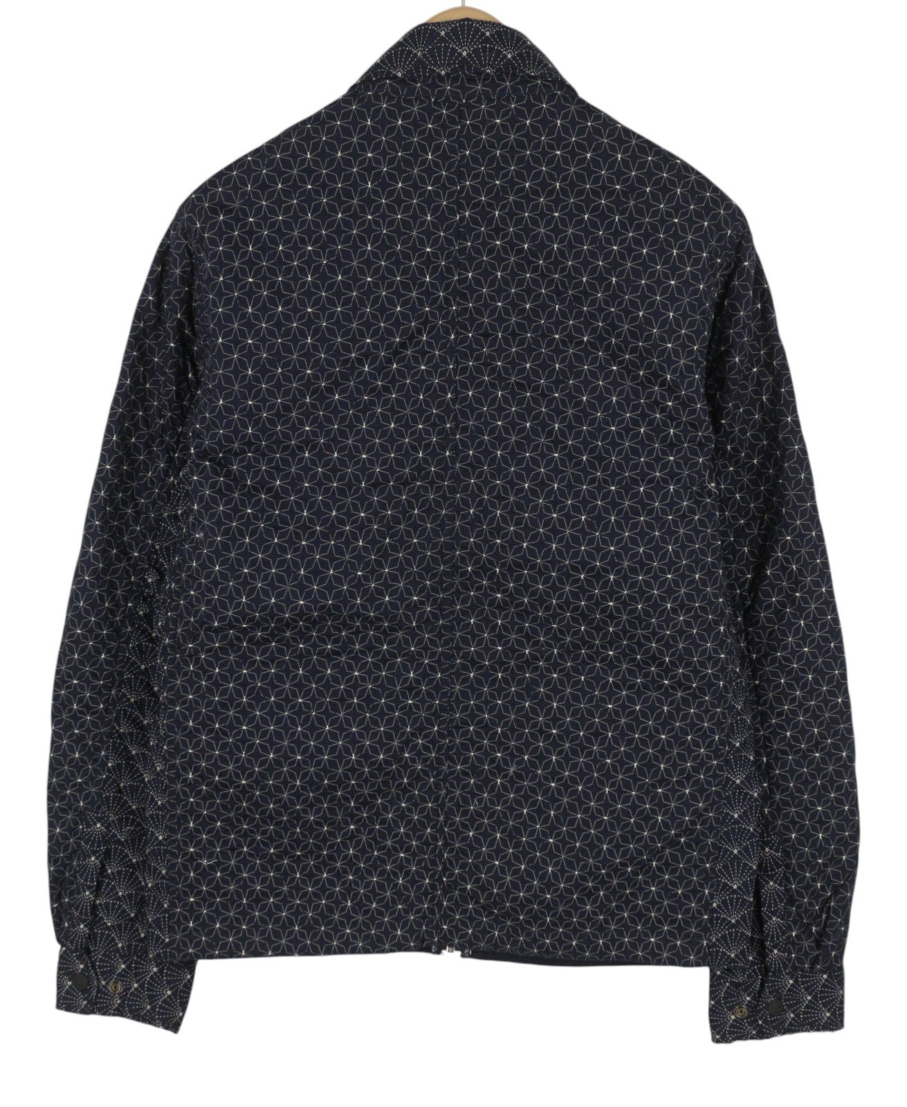SCOTCH & SODA Men Jacket M Dark Blue Patterned Quilted Spread Full Zip