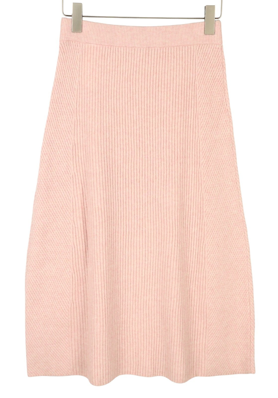 MAJE Jandana Women's Skirt 40 L Pink Wool Alpaca Stretch Knit Midi RRP345