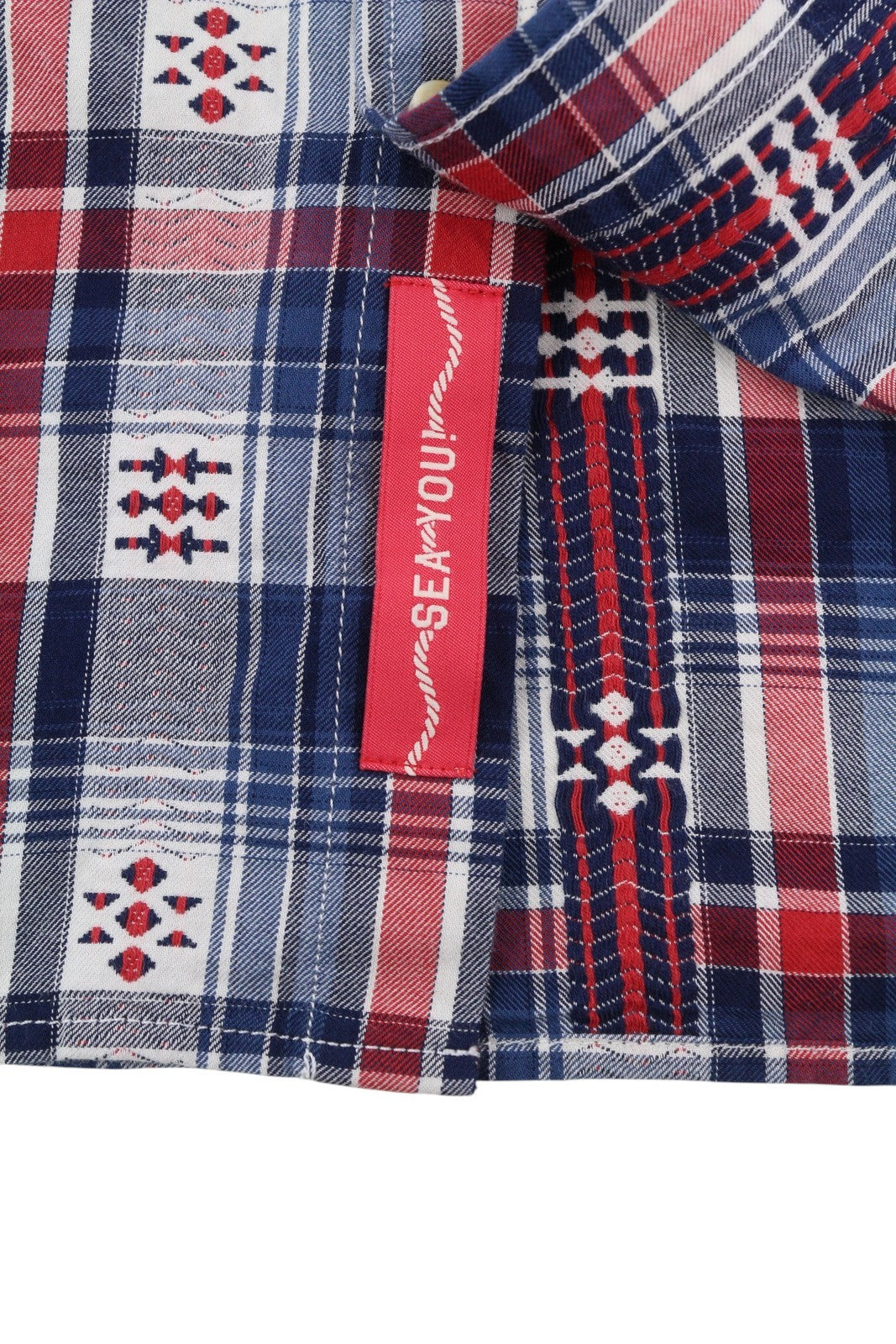 SCOTCH & SODA Men's Shirt M Blue Red Check Button-Down Pocket Casual