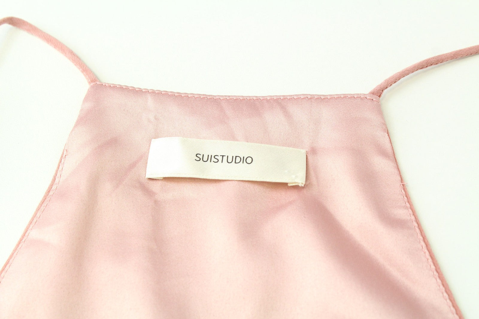 SUISTUDIO Rickie Women Top UK10 S Pink Pure Silk V-neck Sleeveless Straps Summer
