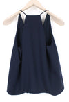 Navy Polyester Top