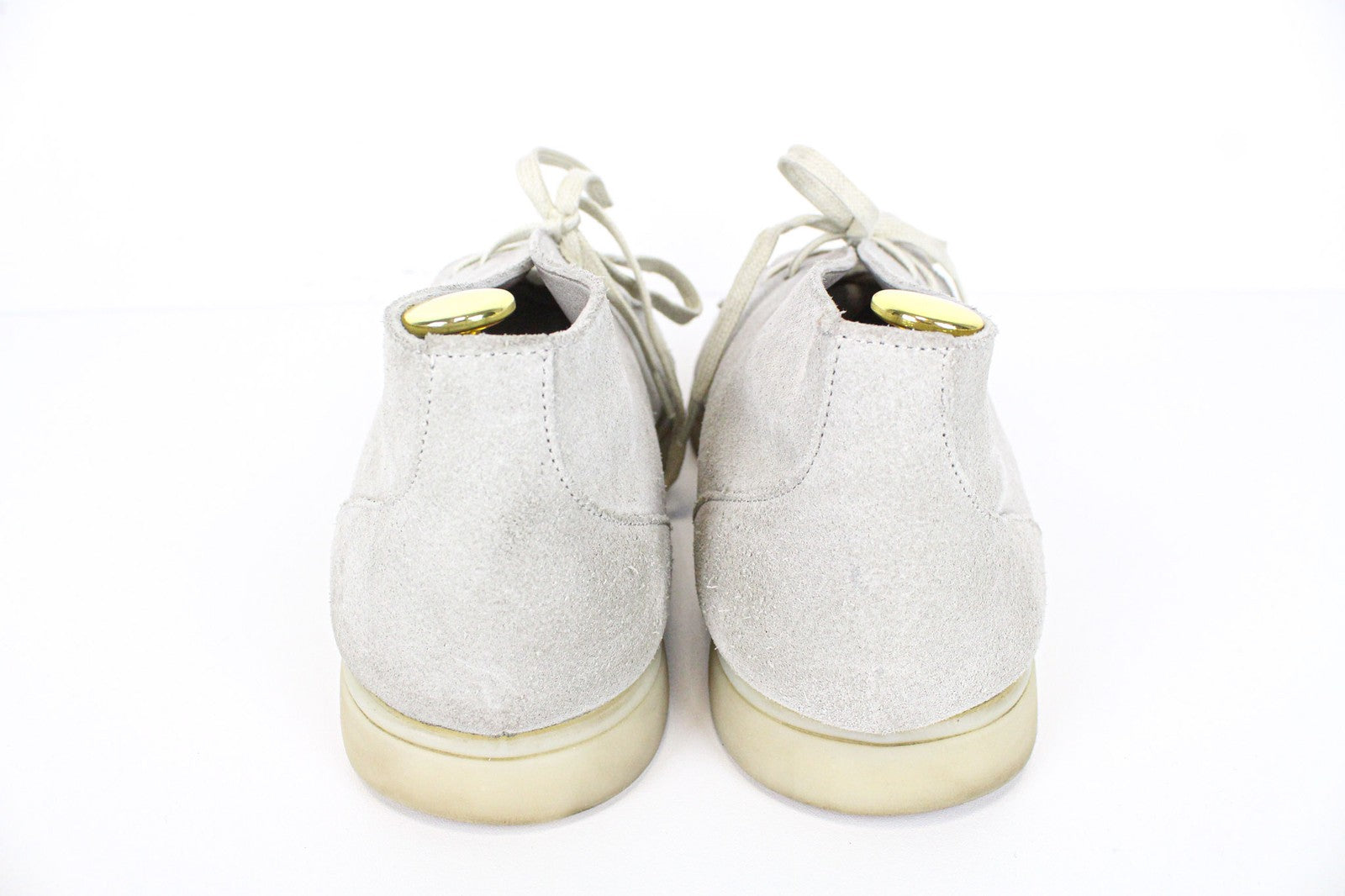 SUITSUPPLY Men Casual Shoes EU43 Light Grey Laced High-Top Leisure Suede