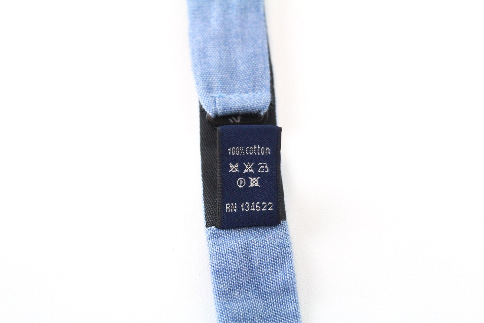SUITSUPPLY Men Bow Tie One Size Light Blue Formal Butterfly Melange Pure Cotton