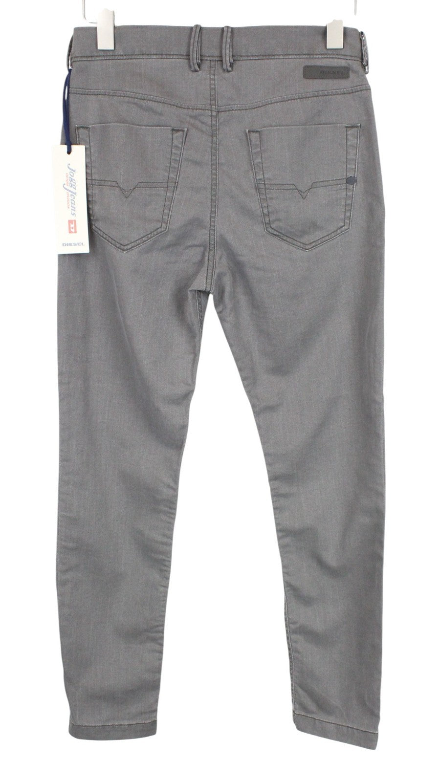DIESEL Slim-Chino-M-NE 0685E Men Trousers W28 Grey Stretch Jogg Sweat Slim Cut