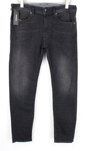DIESEL Thommer 0687J Men Jeans W32/L30 Dark Grey Stretch Slim Skinny Zip-Fly