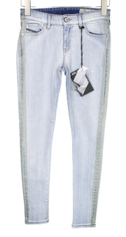 DIESEL Slandy-SP1 0090E Women Jeans W25/L30 Blue Stretch Super Slim Skinny