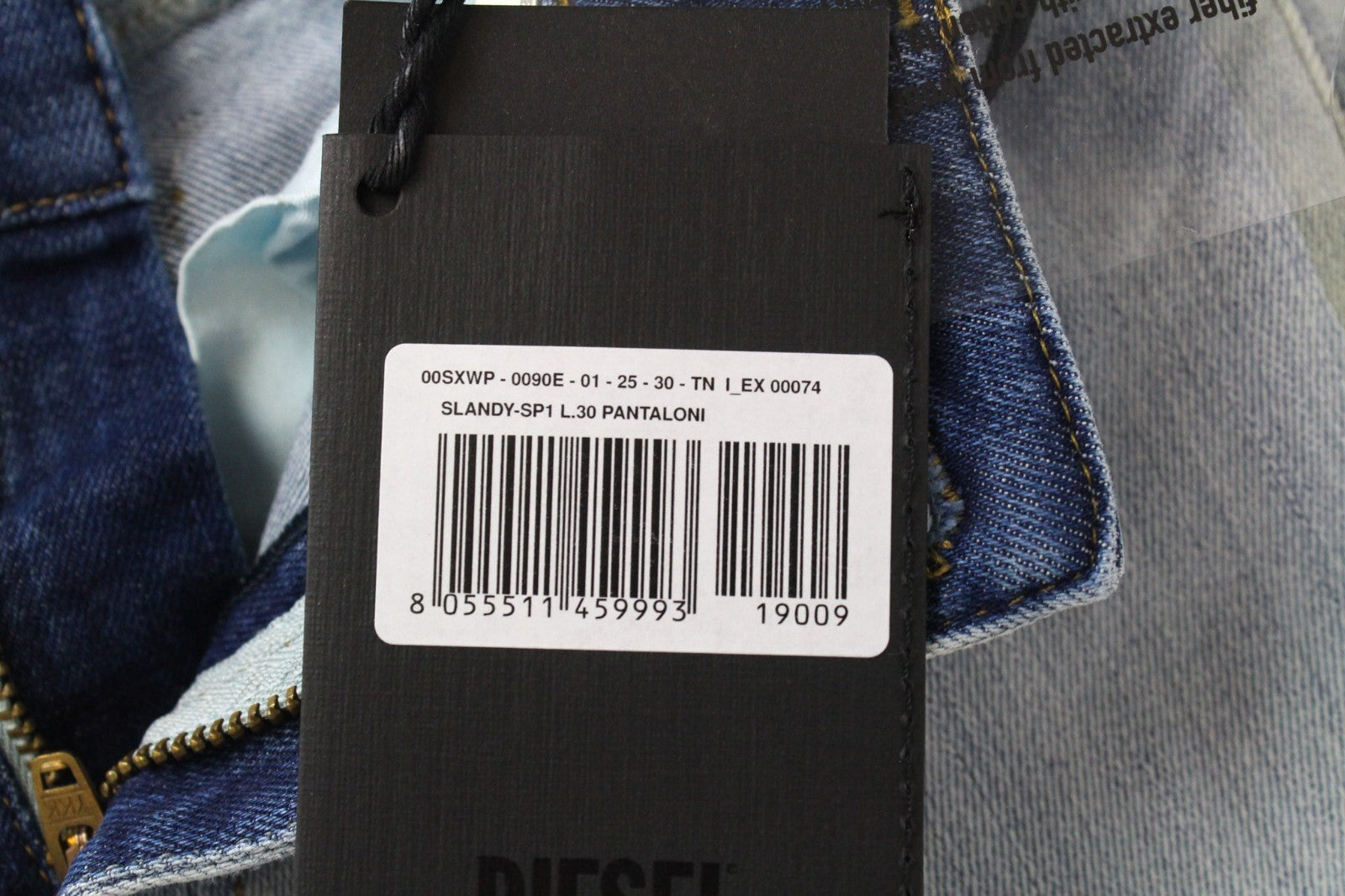 DIESEL Slandy-SP1 0090E Women Jeans W25/L30 Blue Stretch Super Slim Skinny