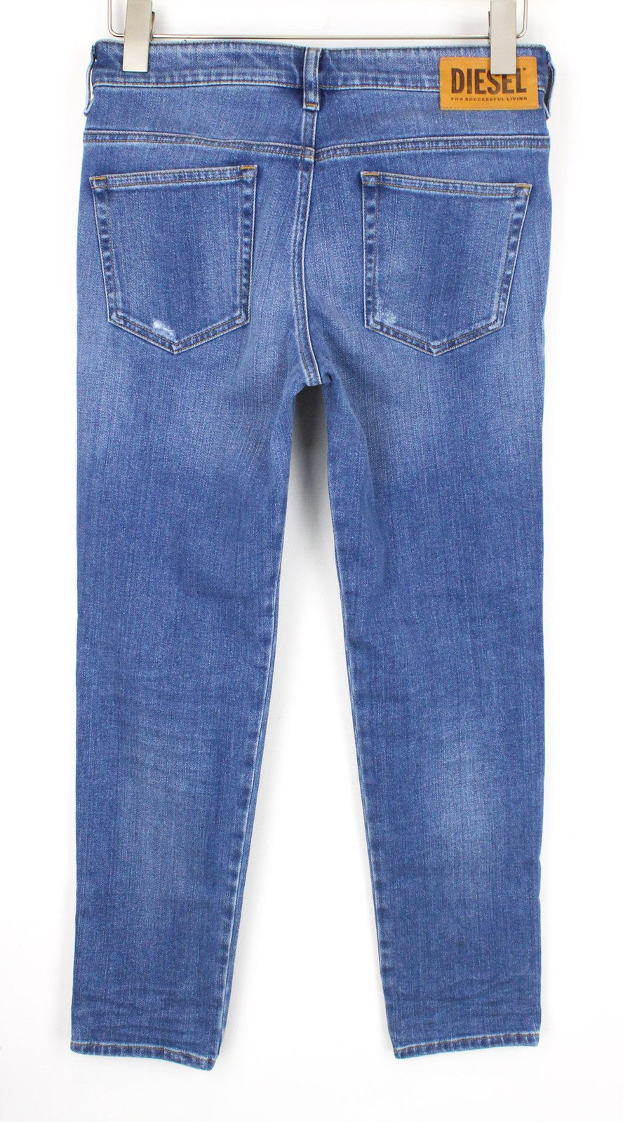 DIESEL D-Rifty 083AX Women Jeans W26/L32 Blue Stretch Slim Distressed Low Waist