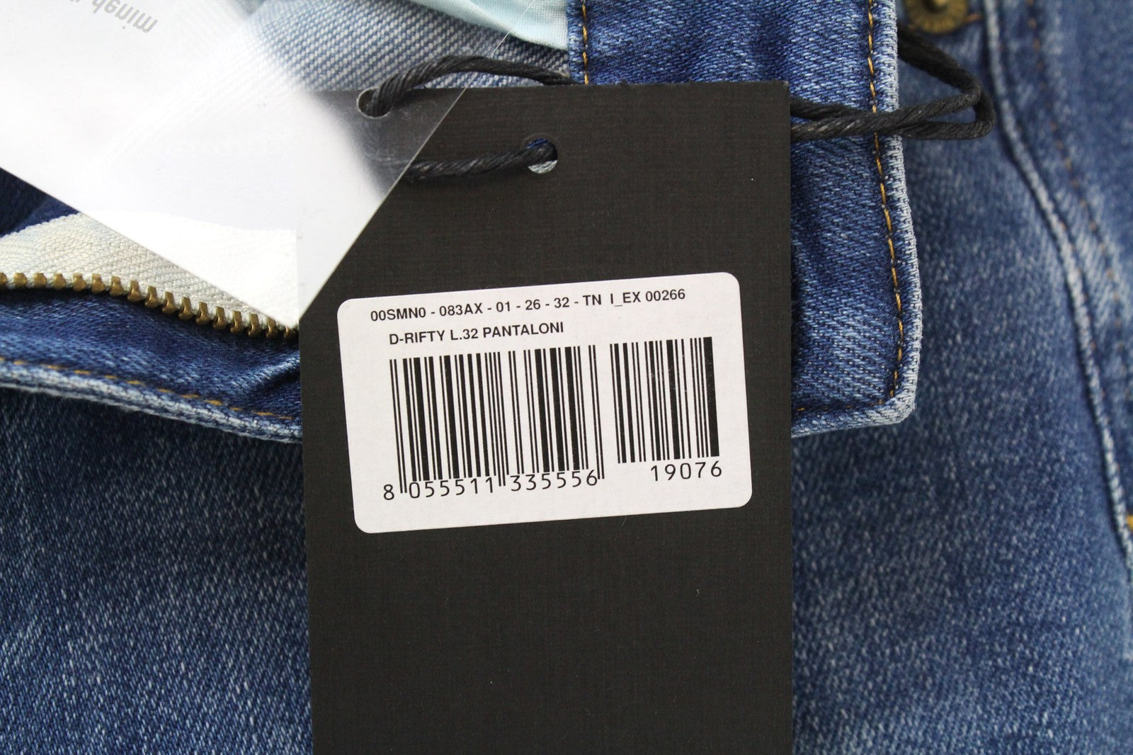 DIESEL D-Rifty 083AX Women Jeans W26/L32 Blue Stretch Slim Distressed Low Waist