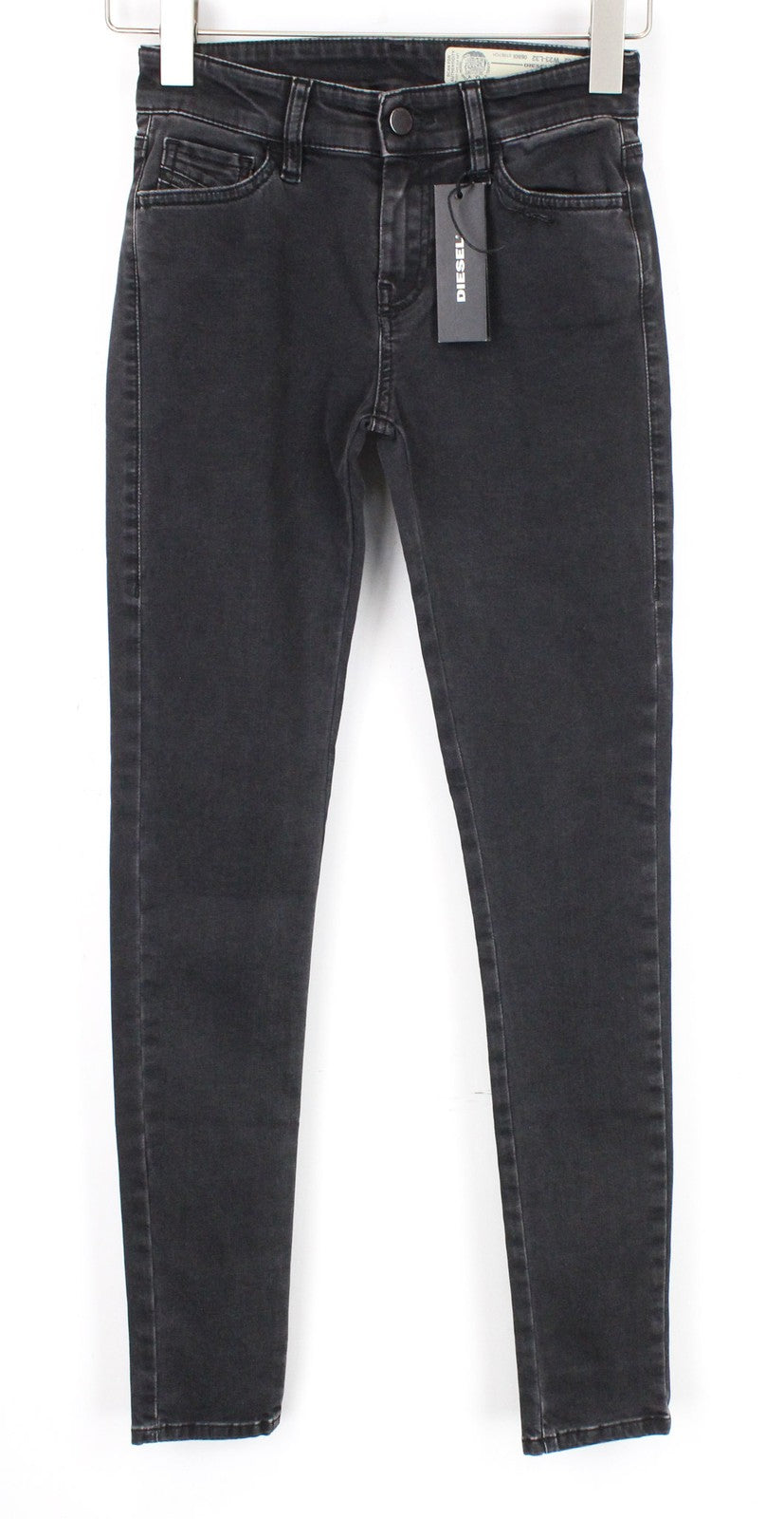 DIESEL Slandy 0680I Women Jeans W23/L32 Grey Stretch Super Slim Skinny Fitted