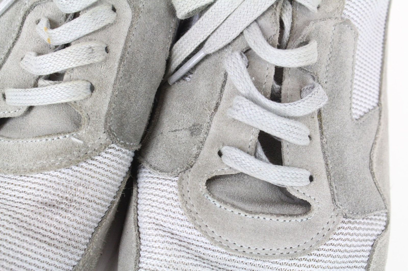 SUITSUPPLY Men Sneakers EU43 Light Grey Trainers Low-Top Leather Vibram Lace Up