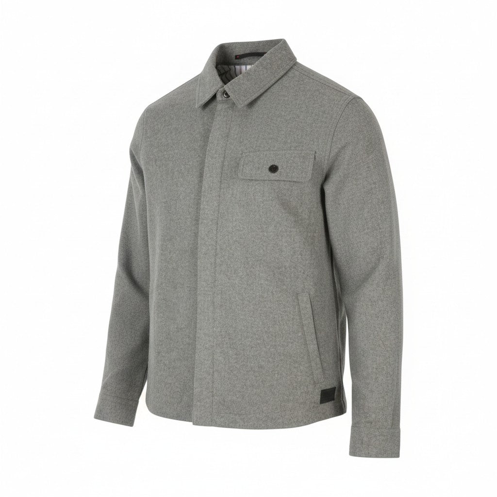 Graue Polyesterjacke