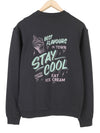 Black Cotton Sweatshirt