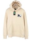 Beige Cotton Hoodie
