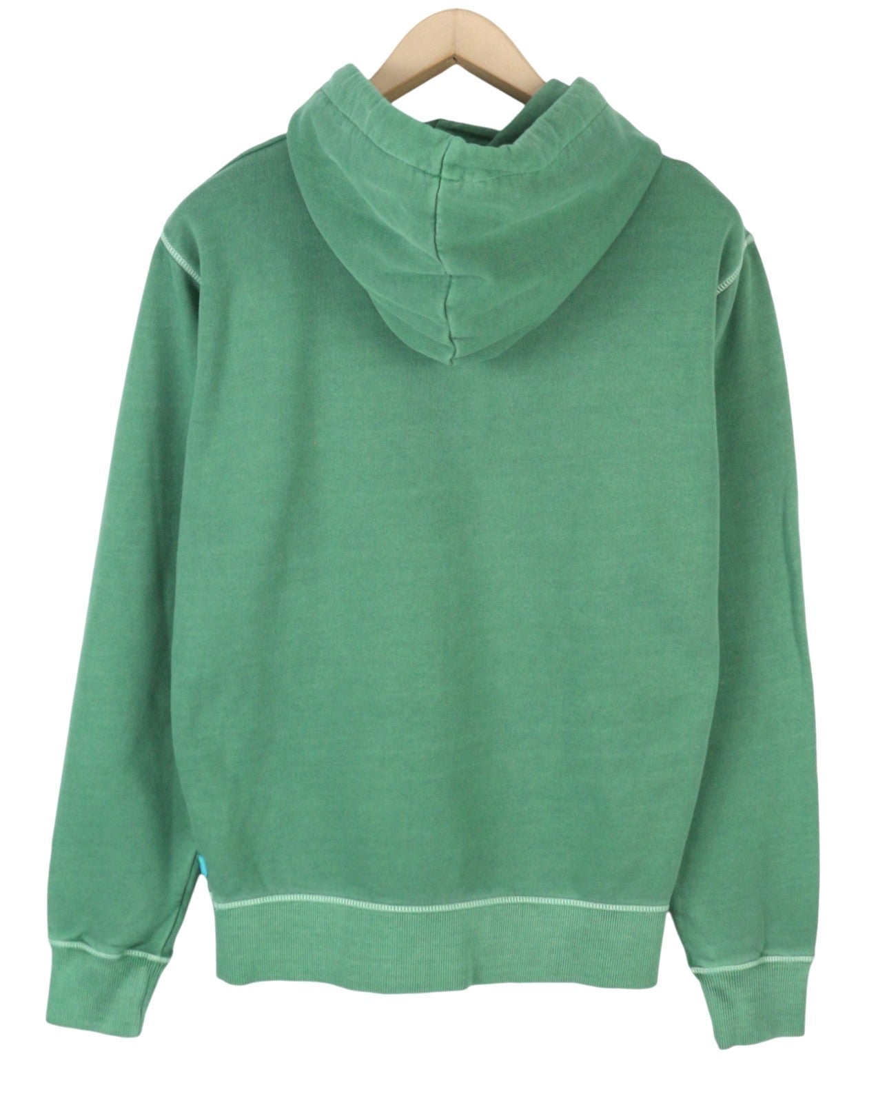 SCOTCH & SODA Men Hoodie M Preppy Green Faded Cotton Pocket Pull On