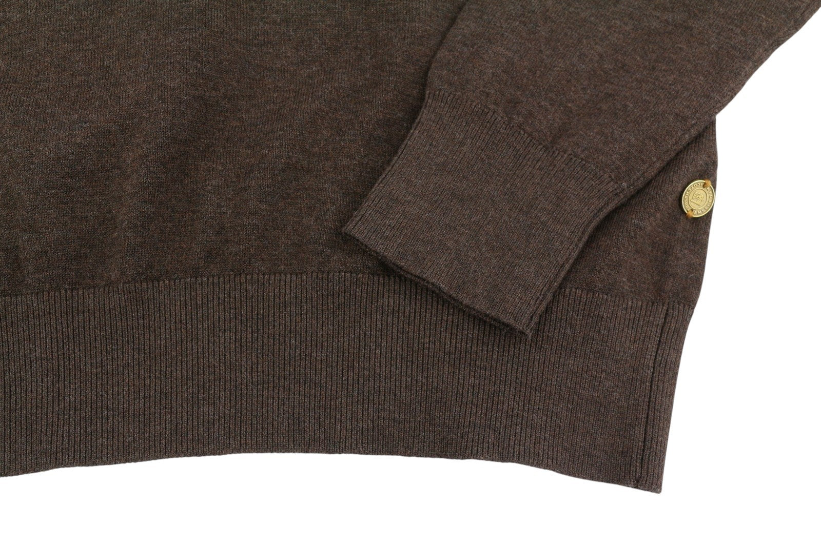 SCOTCH & SODA Men Jumper L Brown Melange High Neck Tight Knit Sweater