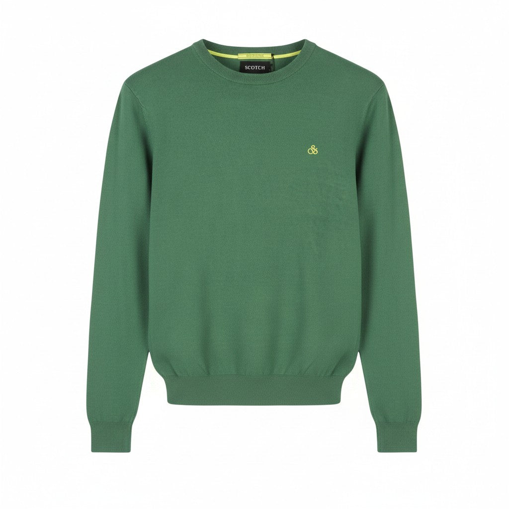 SCOTCH & SODA Men Jumper M Green Crew Neck Tight Knit Pull On