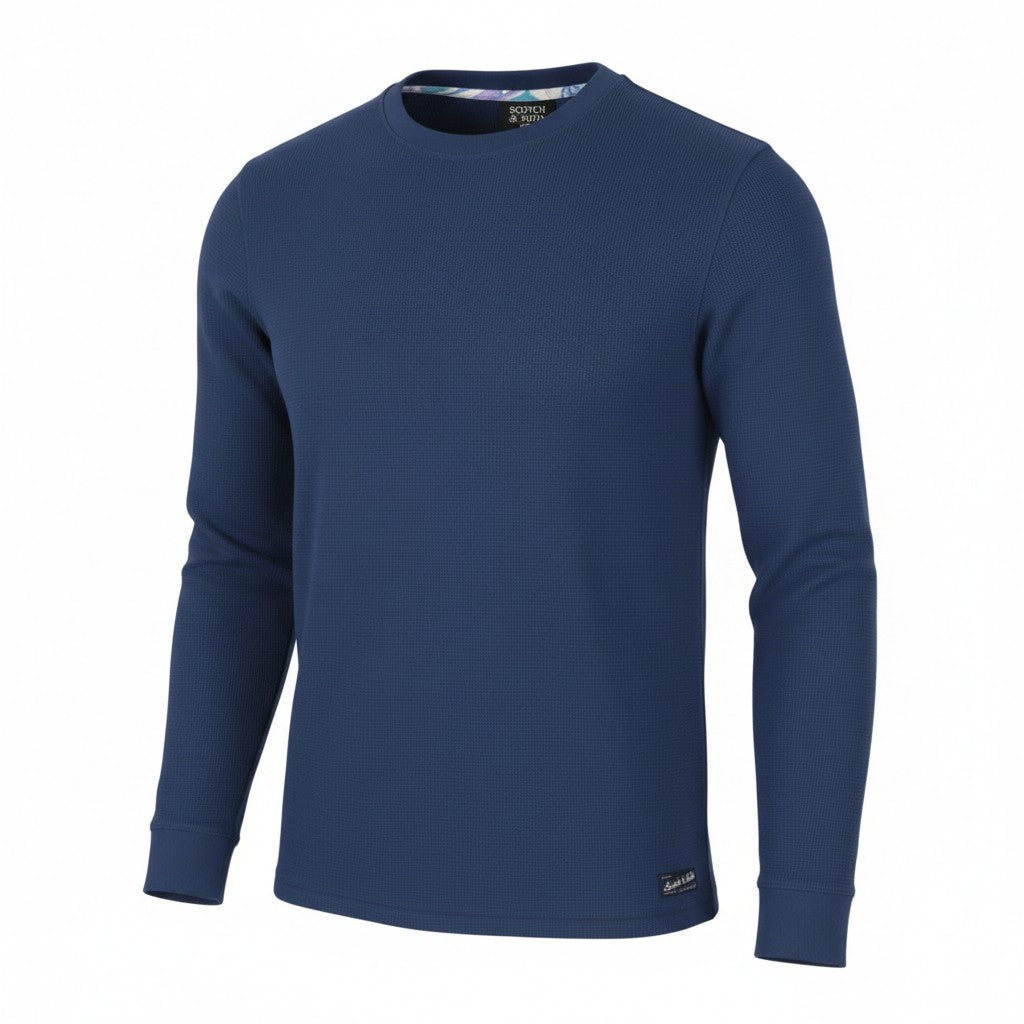 Blaues Baumwoll-Sweatshirt