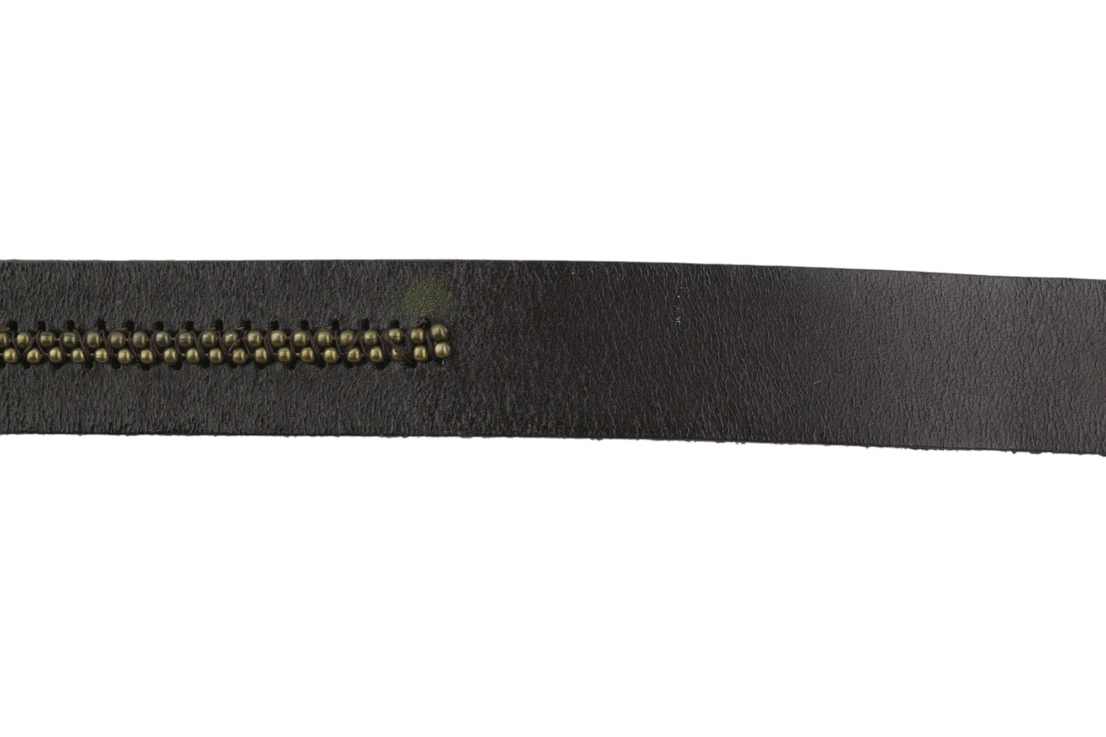 SCOTCH & SODA Men Belt 117 CM Dark Brown Leather Gold Tone Details Buckle
