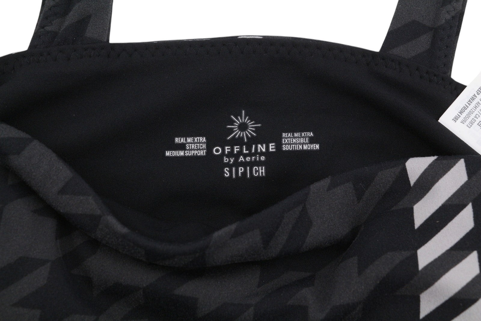 OFFLINE BY AERIE Women Sports Bra S Black Real Me Xtra Stretchy Medium Support