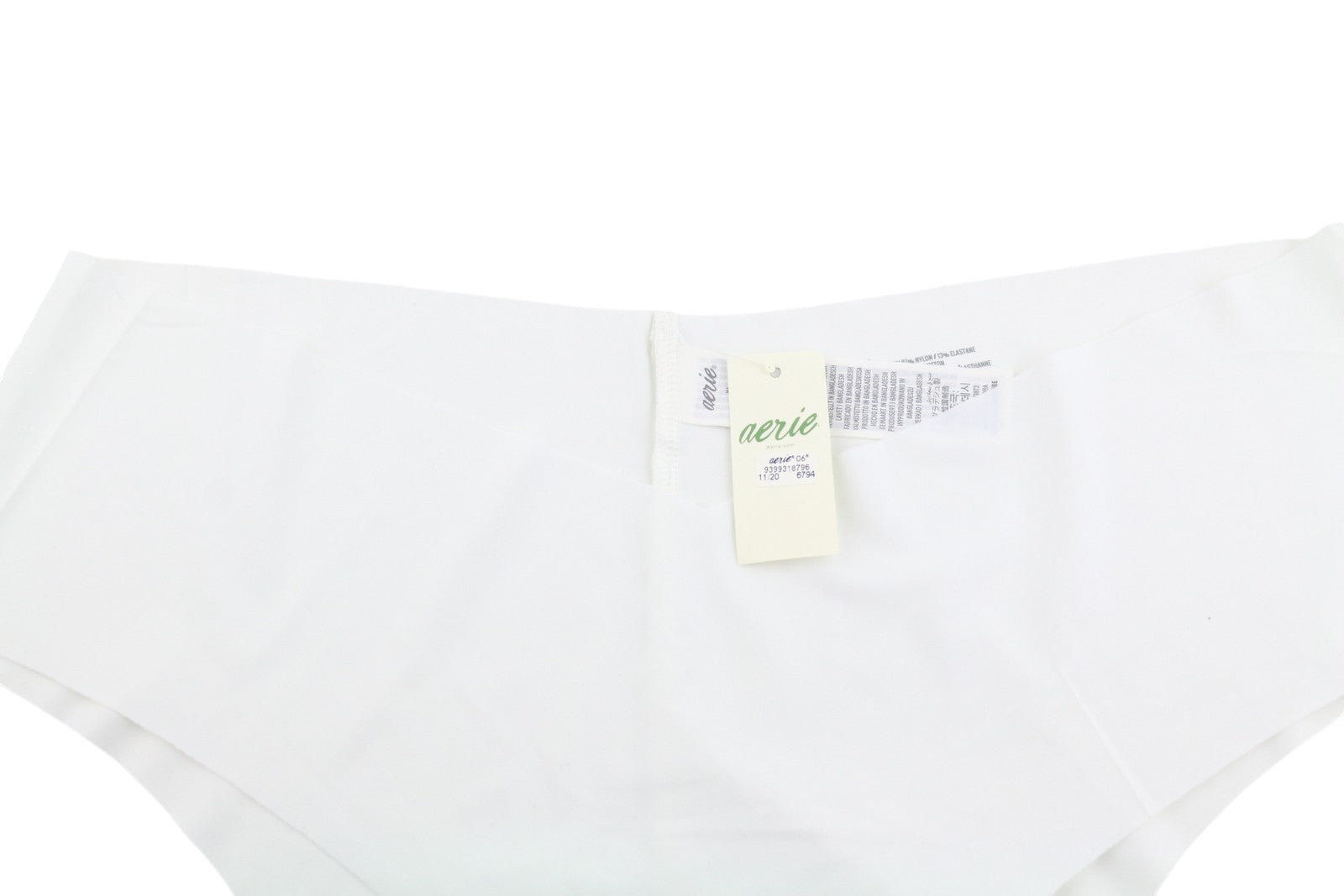 AERIE No Show Cheeky Coquine Women Underwear XL White Stretch
