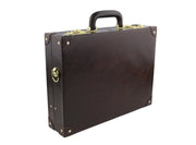 TIME RESISTANCE A Legary Men Bag OS Brown Leather Attache Case Briefcase RRP450