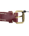 Burgundy Leather Belt