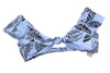 Blue Polyester Bikini Top