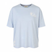SCOTCH & SODA Men T-Shirt M Blue Melange Cotton Embroidered Tricot Tee