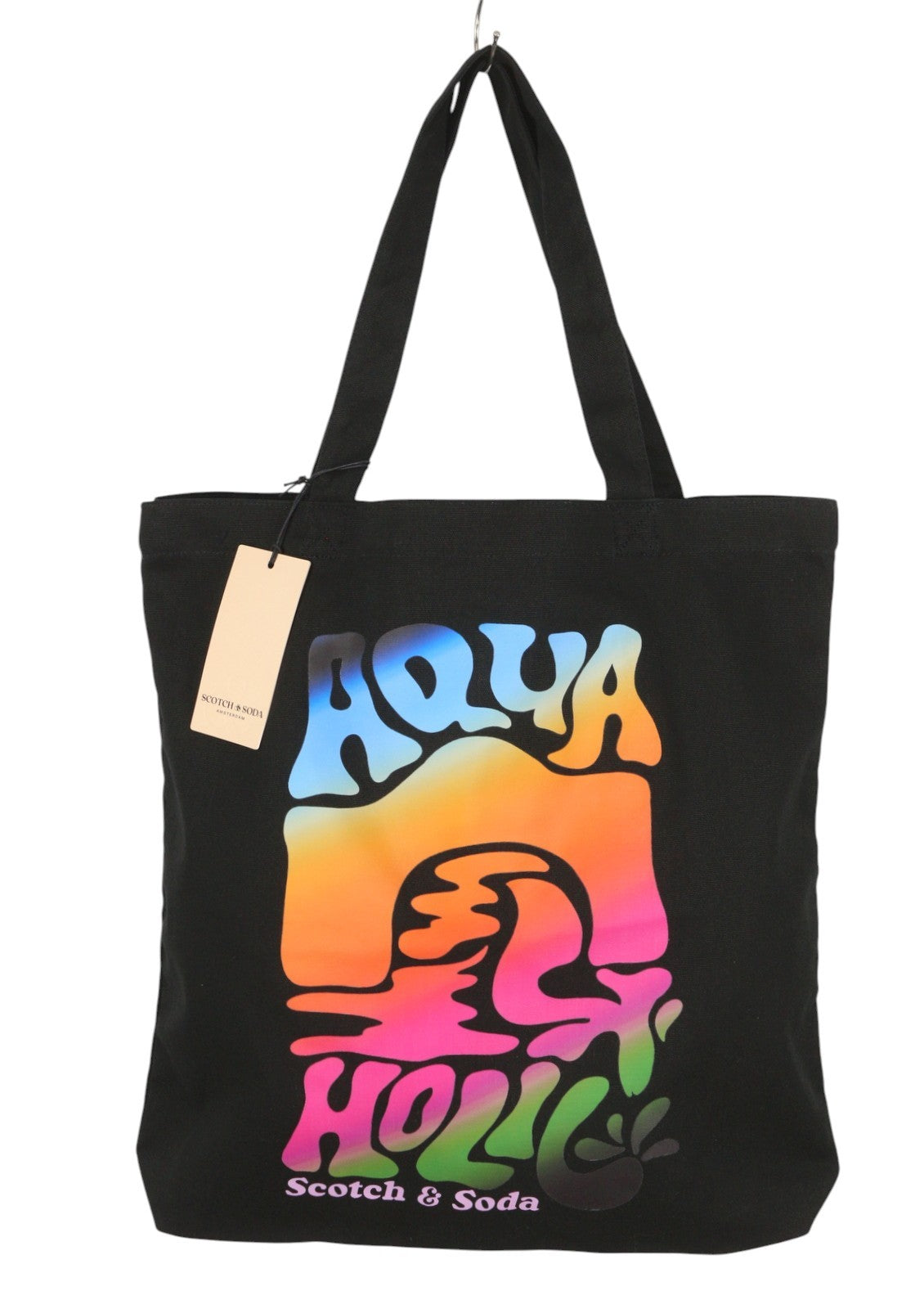 SCOTCH & SODA Women Bag OS Black Patterned Canvas Artwork Tote Unisex